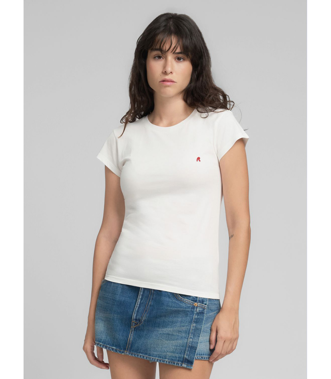 スリムフィット・クルーネックTシャツ 詳細画像 ホワイト 2